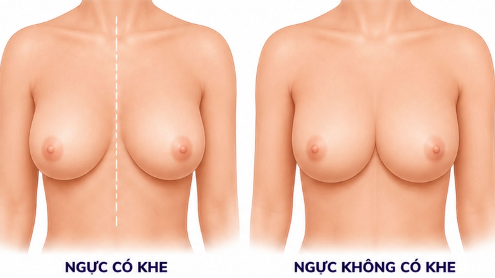 Khe ngực hình thành từ đâu theo giải phẫu học