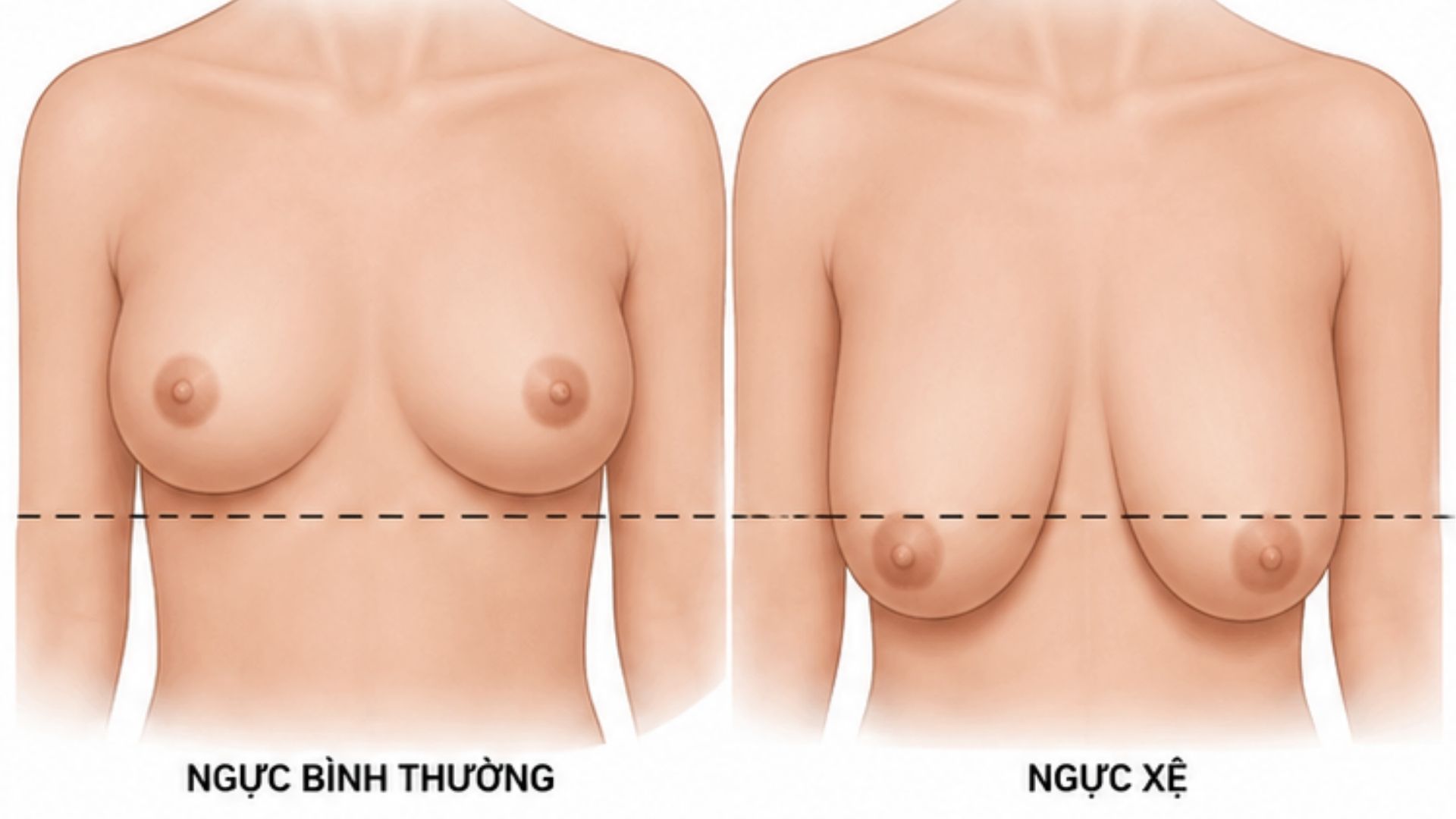 Ngực chảy xệ nhẹ có phải là dấu hiệu bất thường không