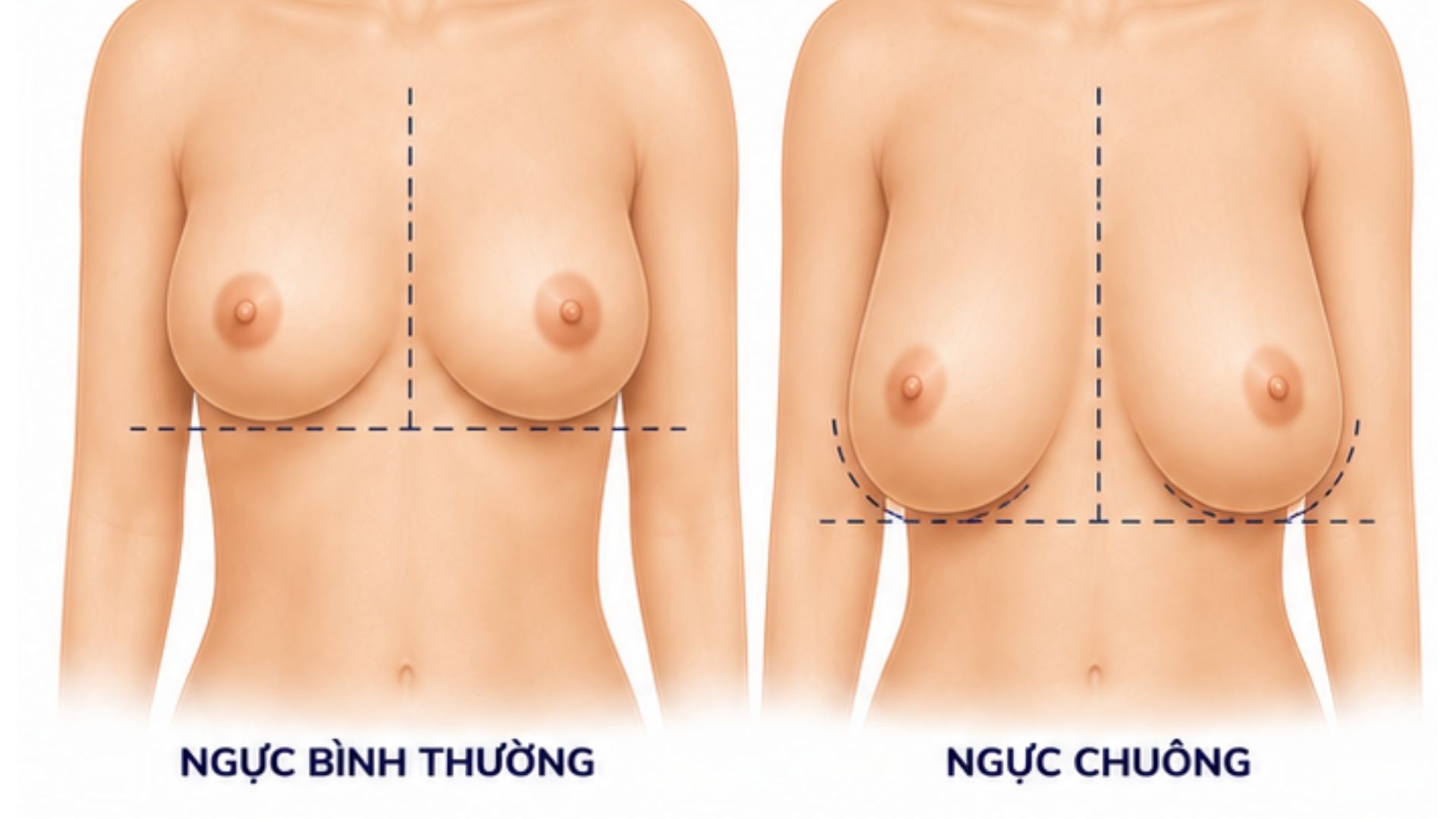 Tổng thể hình dáng ngực chuông tạo ấn tượng thị giác như thế nào